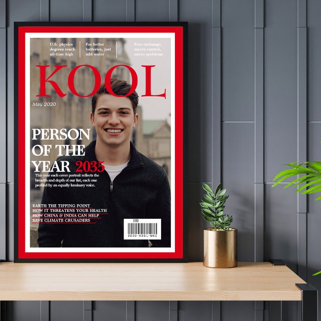 Affiche Cool Graduation Fake Magazine Couverture photo (Créateur téléchargé)