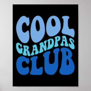 Affiche Cool Grandpas Club Meilleur Grand-Père Ever Fête d