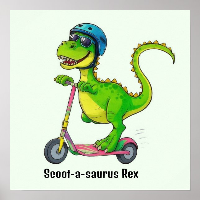 Affiche Cool Green Dinosaur (Devant)
