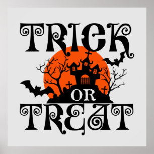 Affiche cool Halloween tour de gâteau