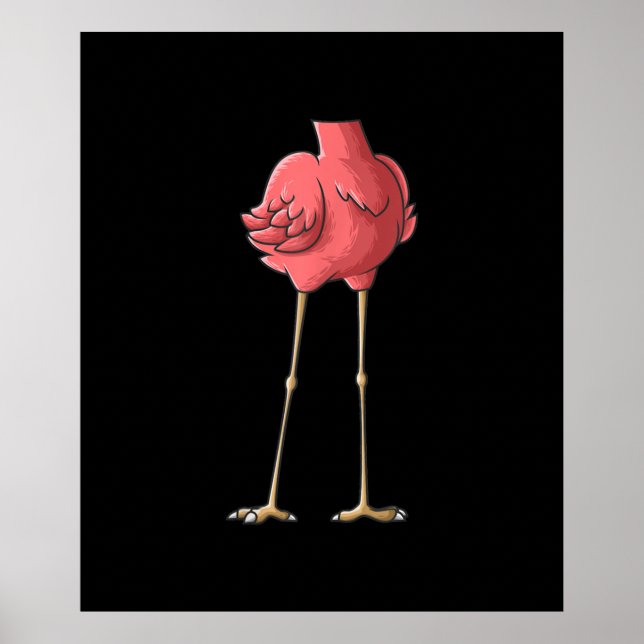 Affiche Cool Headless Flamingo Halloween Lazy (Devant)