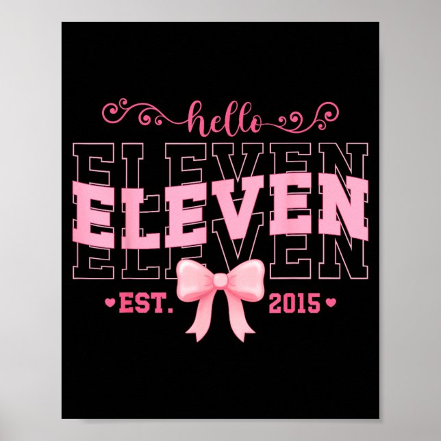 Affiche Cool Hello Eleven Est 2015 Nk Coquette Bow 11 Birt (Devant)
