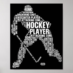 Affiche Cool Hockey Sur Glace Art Pour Hommes Femmes Garço