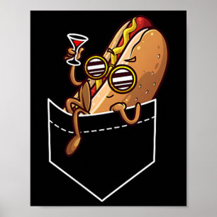 Affiche Cool Hot Dog Conception Pour Hommes Femme Plat Hot
