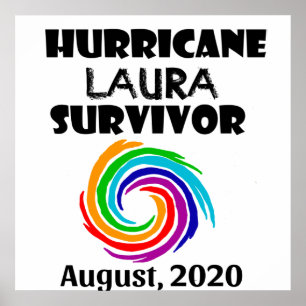 Affiche Cool Hurricane Laura Survivor Art