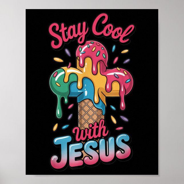 Affiche Cool Jésus Enfants Glacée Crème Driys Christian Cr (Devant)