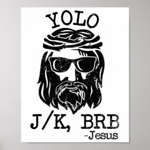 Affiche Cool Jésus Pâques Yolo Jk Fête du Brb Joie chrétie