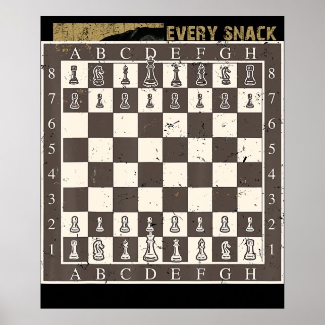 Affiche Cool Jeu d'échecs Halloween Costume drôle Lazy do- (Devant)