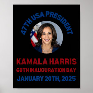 Affiche Cool Kamala Harris 2024 Jour d'Inauguration Souven