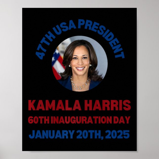 Affiche Cool Kamala Harris 2024 Jour d'Inauguration Souven (Devant)