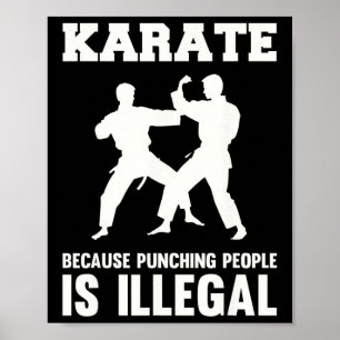 Affiche Cool Karate Arts Martiaux Karate Parce que Punchin