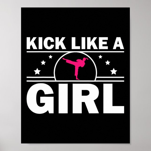 Affiche Cool Karate Cadeau Kickboxing Karate Lover Taekwon (Devant)