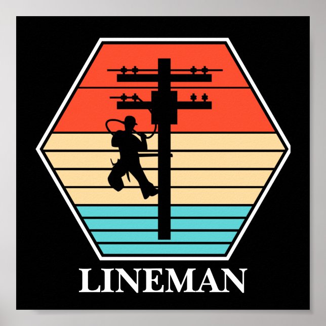 Affiche Cool Lineman Vintage Sunset (Devant)