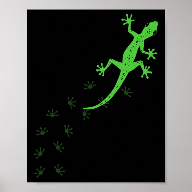 Affiche Cool Lizard Design Pour Hommes Femmes Gecko Animau (Devant)