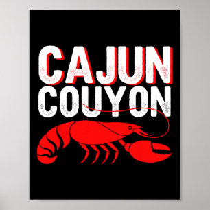 Affiche Cool Mardi Gras cajun Couyon Funny Slang Culturel