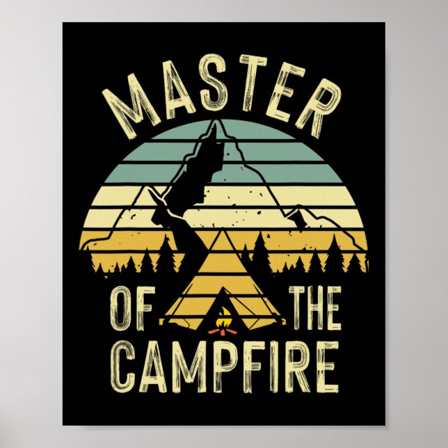 Affiche Cool Master Camping Funny Camping Cadeau Pour Enfa (Devant)