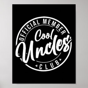 Affiche Cool membre Uncles Club Fête des pères Vintage