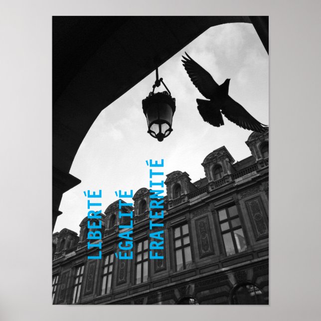 Affiche Cool Moderne Liberté Unique Paris Art (Devant)