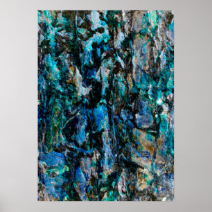 Affiche Cool, moderne peinture bleue vieux mur gruning art