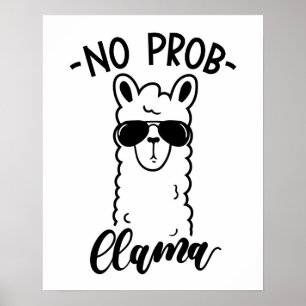 Affiche Cool No Prob Llama