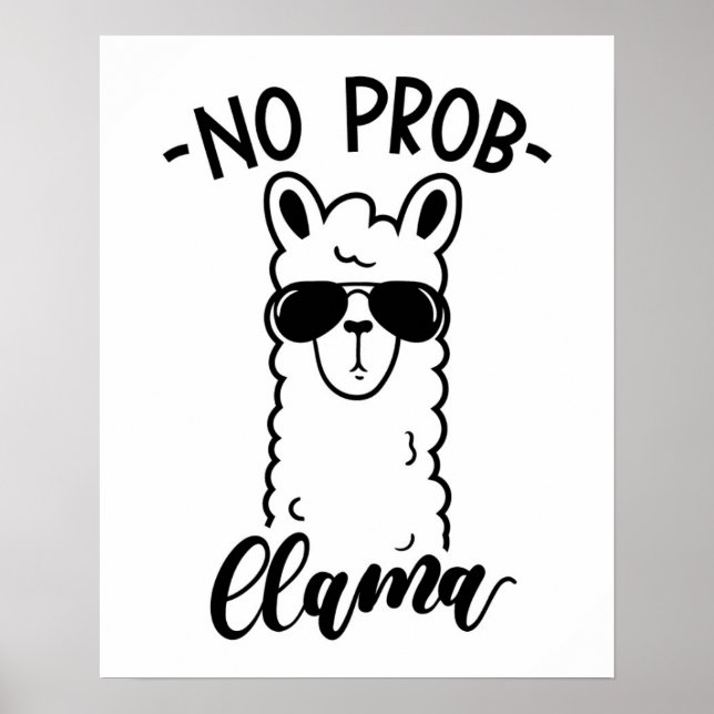 Affiche Cool No Prob Llama (Devant)