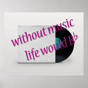 Affiche Cool Oldies Music Citation Vinyl Record