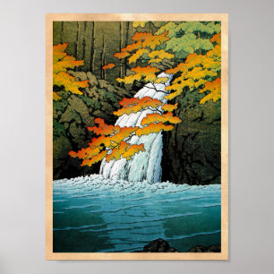 Affiche Cool oriental japonais Kawase Senju Waterfall art