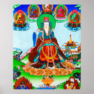 Affiche Cool oriental tibetan thangka Golden Mother art