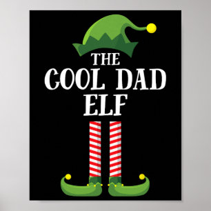 Affiche Cool Papa Elf Correspondant Famille Groupe Noël
