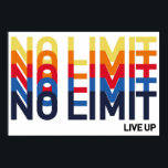 Affiche Cool Pas Limite Live Up Jouer Funk Pop Art<br><div class="desc">Pas de limite. Pas de règles. Amuse-toi bien ! Faites de votre vie la vie que vous voulez vivre et croyez au choix que vous faites. Le flux complexe de couleurs et de lignes apparues sur le design crée des motifs uniques et branchés.</div>