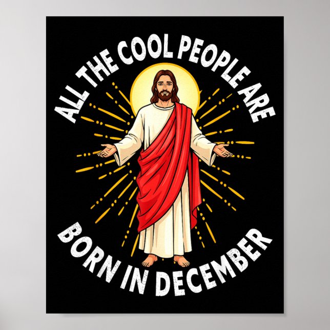 Affiche Cool People Are Born In December Christmas Christi (Devant)