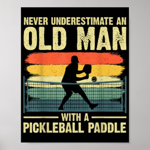 Affiche Cool Pickleball Design Pour Hommes Grandpa Pickleb