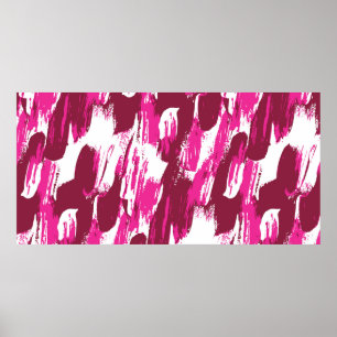 Affiche Cool pinceau rose brosse trait moderne sans coutur