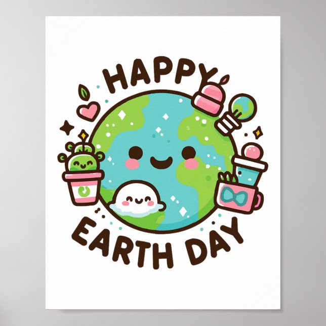 Affiche Cool Planète Jour des terres Anniversaire Dire Joy (Devant)