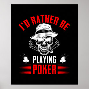 Affiche Cool plutôt jouer au poker mot art