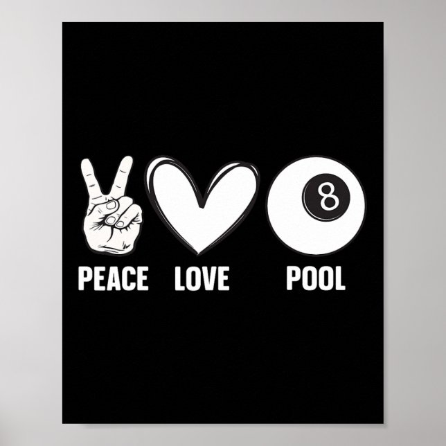 Affiche Cool Pool Conception Pour Hommes Femmes Billard 8  (Devant)