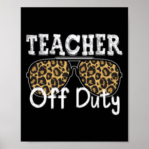 Affiche Cool Professeur Hors Service Léopard Lunettes De S