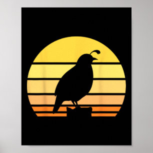 Affiche Cool Quail Art Hommes Femmes Chasseur d'oiseaux Qu