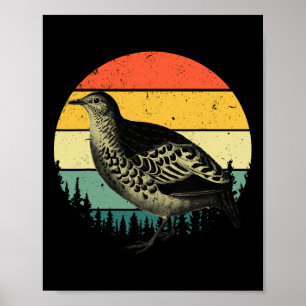 Affiche Cool Quail Art Hommes Femmes Chasseur d'oiseaux Qu
