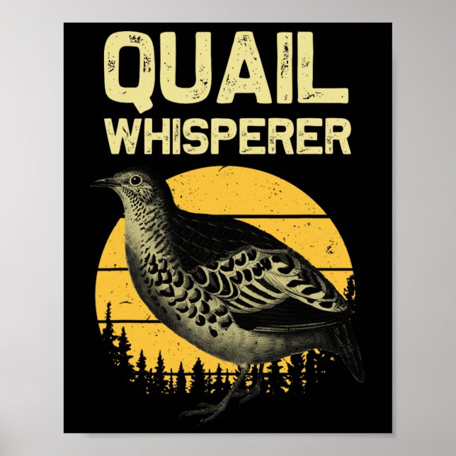 Affiche Cool Quail Whisperer Pour Hommes Femmes Chasse En  (Devant)