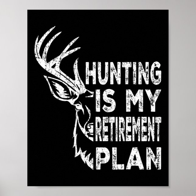 Affiche Cool Retraité Chasse Est Mon Régime De Retraite Pê (Devant)