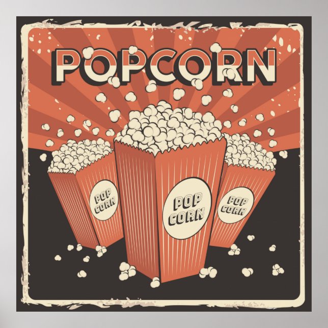 Affiche cool rétro accueil théâtre mot art (Devant)