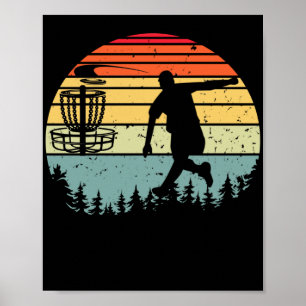 Affiche Cool Retro Disc Golf Sport Vintage