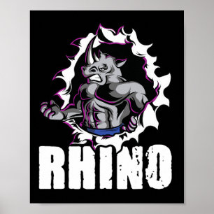 Affiche Cool Rhino Fitness Bodybuilding