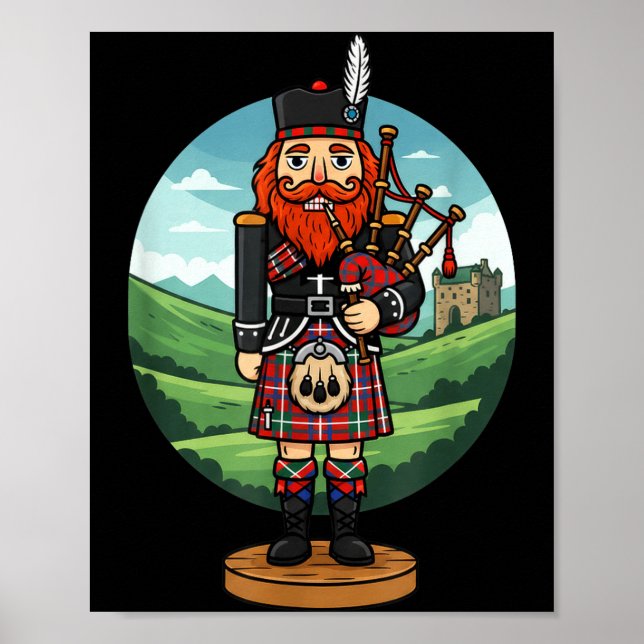 Affiche Cool Scottish Nutcracker Bagpes  (Devant)