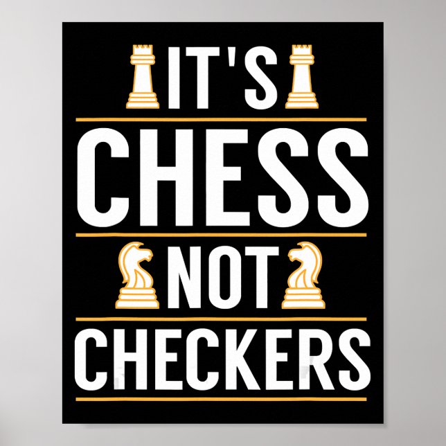Affiche cool ses échecs pas checkers chèques joueurs cadea (Devant)