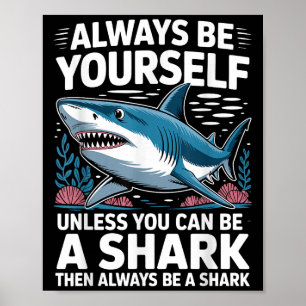 Affiche Cool Shark Novelty Pour Hommes Femmes Ventilateur