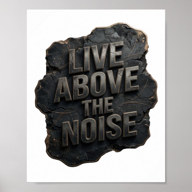 Affiche Cool Silver LIVE ABOVE THE NOISE (Devant)