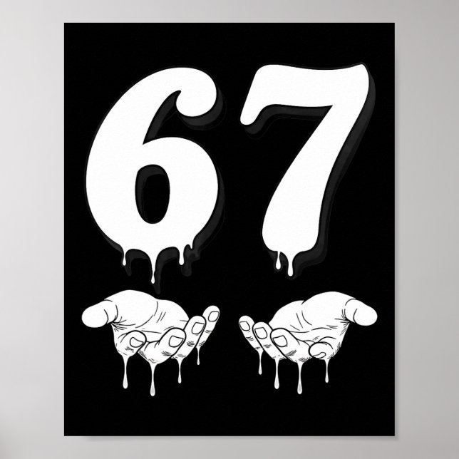 Affiche Cool Six Seven 6 7 Mème Costume Slang Gen Alpha Ma (Devant)