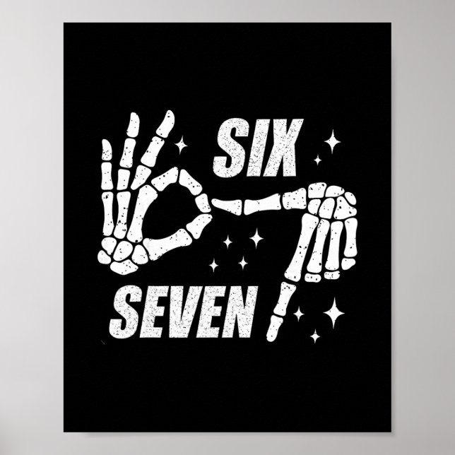 Affiche Cool Six Seven Number Gen Alpha Slang 6 7 Trending (Devant)